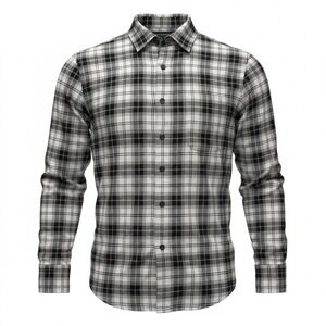 Banana‎ Republic 100% Cotton Untucked Fit Men's S Plaid Luxe Lumberjack Preppy